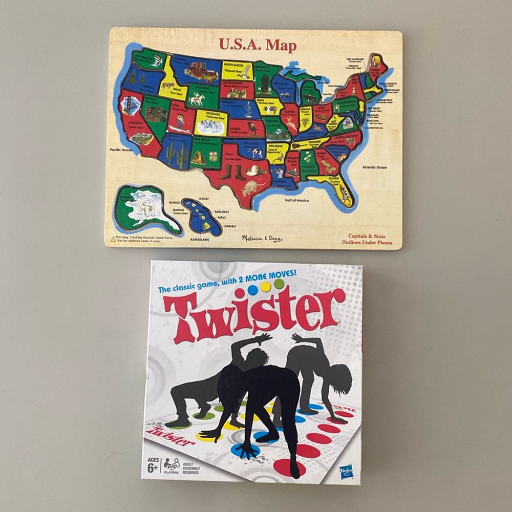 Wooden Puzzle & Twister Game
